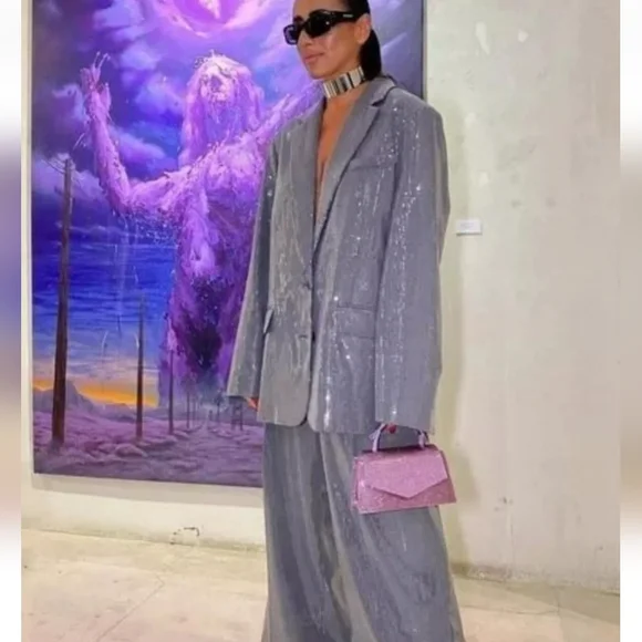 ❌️SOLD❌️SPARKLY MINI CITY BAG PURPLE - Picture 3 of 9